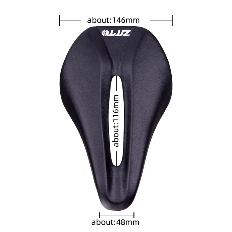 ZTTO 1138 EVA+Microfiber Leather Bike Saddle Hollow Breathable MTB Road Bicycle Seat Cushion - White