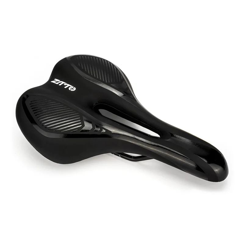 ZTTO 6219 Microfiber Leather Hollow Saddle Mountain Road Bicycle Seat Cushion - Black