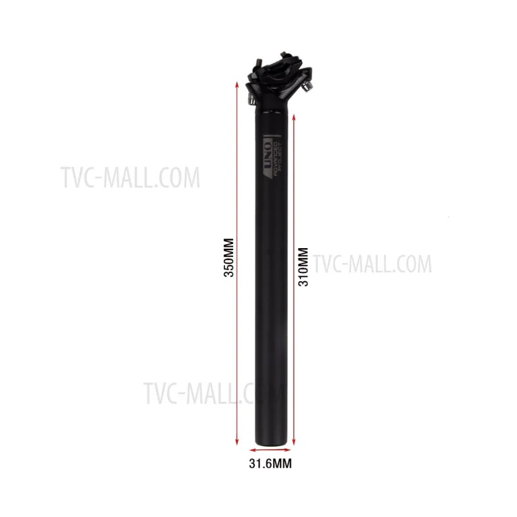 UNO Bike Seatposts 31.6 x 350mm Seat Posts Aluminum Alloy Cycling Bike Seat Posts Matte Travel Damping Seat Posts