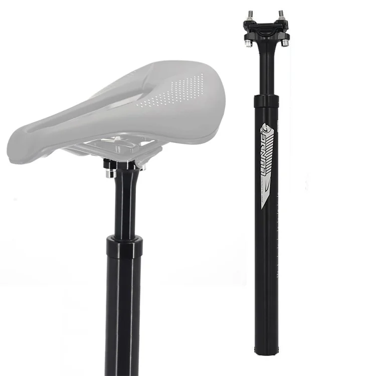LUNJE XT-P003 Bike Suspension Seatpost Shock Absorber Damping Aluminum Alloy MTB Road Bicycle Seat Post - Black/30.9*400mm