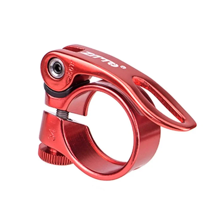 ZTTO JX068 Bike Seat Post Clamp Aluminum Alloy Quick Release Seat Tube Clip - 31.8mm Red
