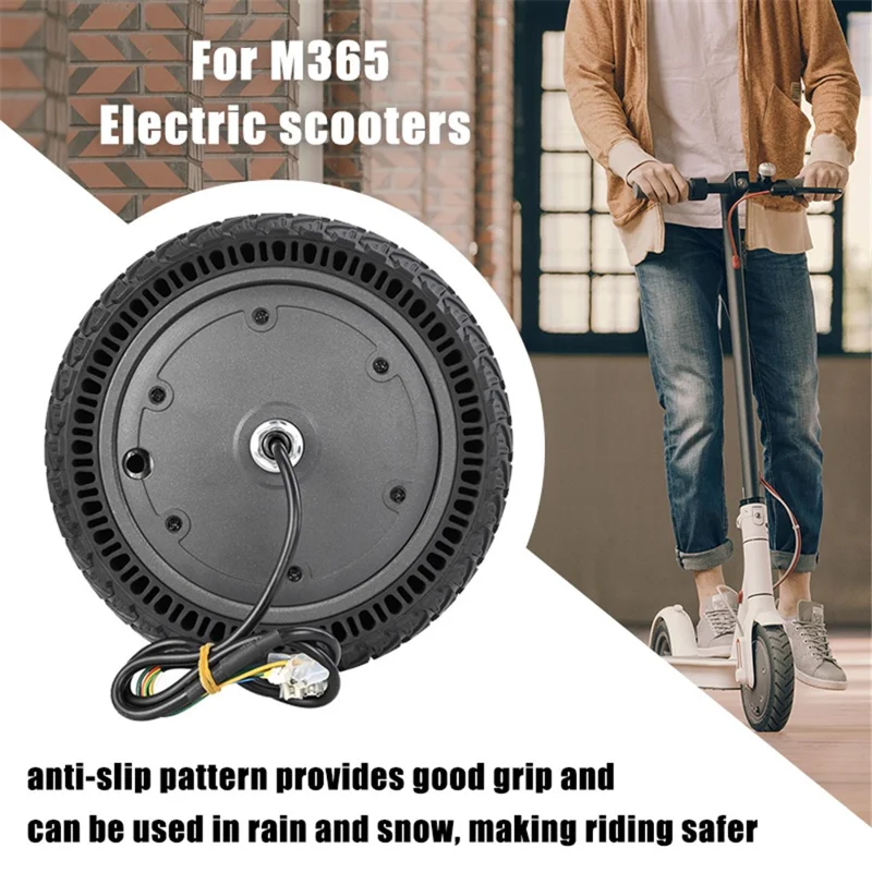 LYXM293-1 For Xiaomi Mi Electric Scooter Pro 2 / 1S / M365 Wheel Tire 250W Motor 8.5x2.125 inch