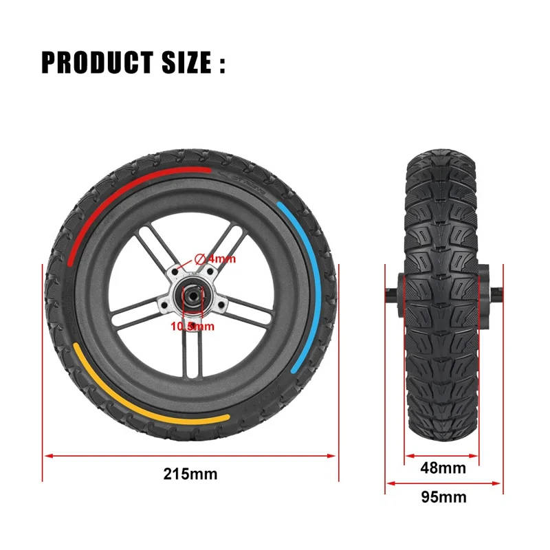 LYXM238-7 For Xiaomi M365 Pro E-Scooter Wheel Off-Road Anti-Slip Electric Scooter Wheel Hub