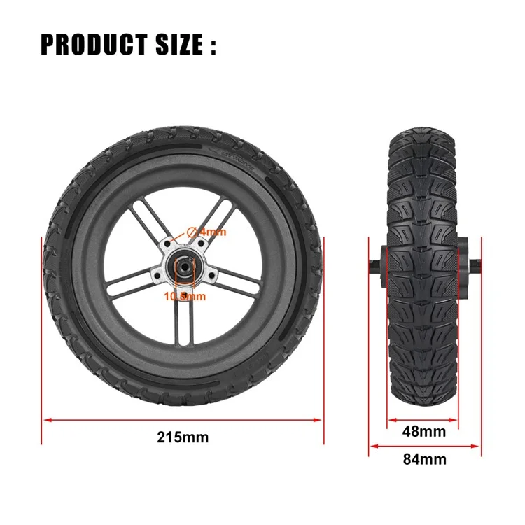 Lyxm238-4 Для Xiaomi Mi Electric Scooter 1s / M365 Колесный Хаб Scooter Scooter Tire Tire - Черный