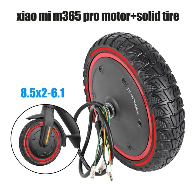 Lyxm294-4 Para Xiaomi Mi Scooter Elétrico 1s / M365 Pro / M365 350W Motor E-Scooter Wheel Pneu - Vermelho