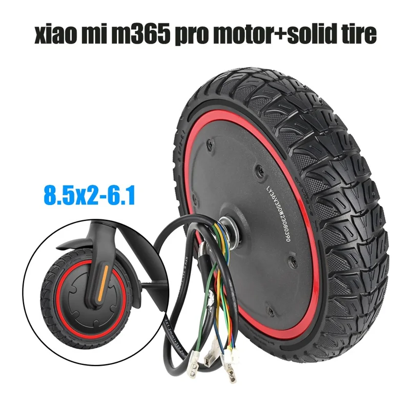 LYXM294-5 For Xiaomi Mi Electric Scooter 1S  /  M365 Pro  /  M365 350W Motor E-Scooter Wheel Tire - Black