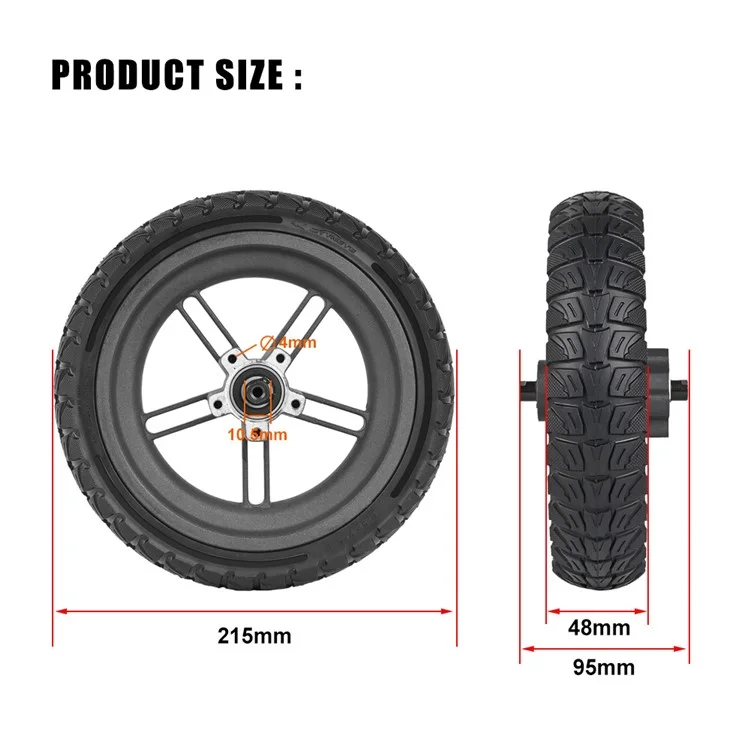 Lyxm238-9 Для Xiaomi M365 Pro Electric Scooter Hub Hub Antiplip E-Scooter Tire - Черный