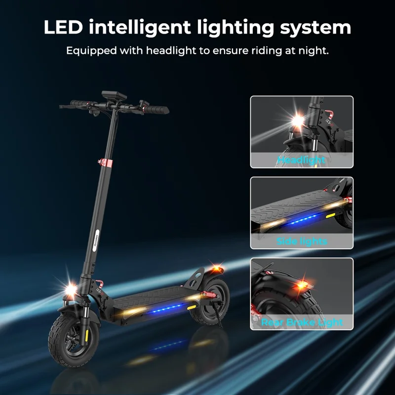 ISCOOTER iX3 10 Inch Tire Off-Road Rear-Drive Electric Scooter with APP, 48V 10Ah Battery - Region A