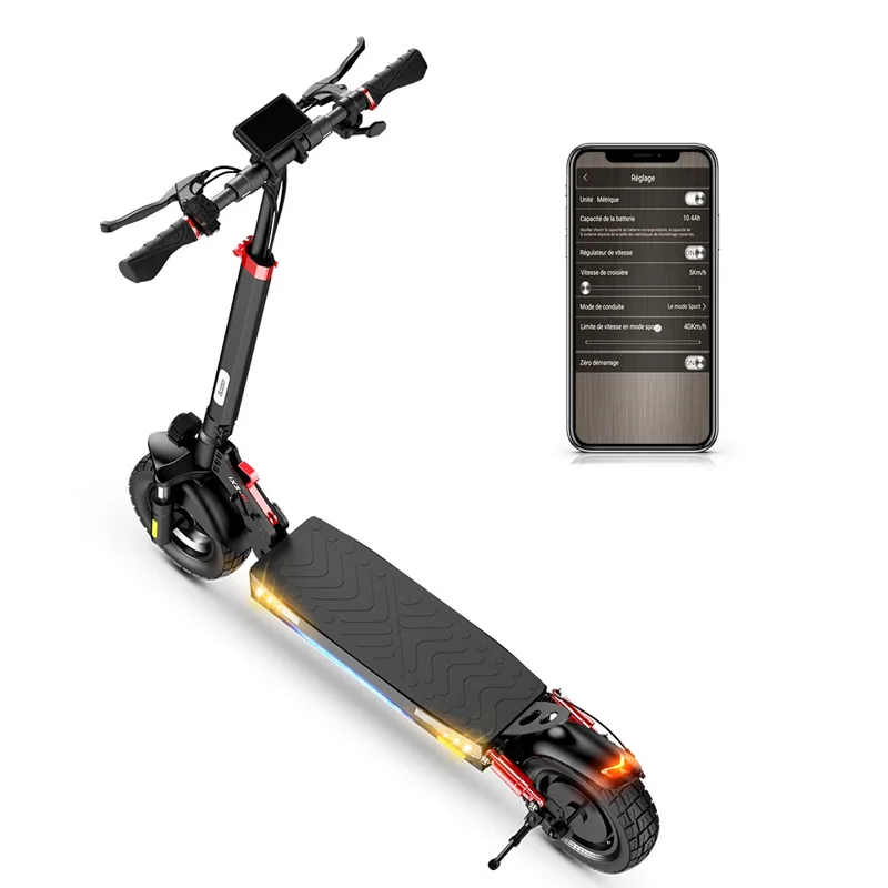 ISCOOTER iX3 10 Inch Tire Off-Road Rear-Drive Electric Scooter with APP, 48V 10Ah Battery - Region A