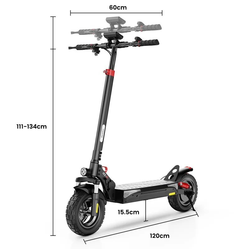 ISCOOTER iX3 10 Inch Tire Off-Road Rear-Drive Electric Scooter with APP, 48V 10Ah Battery - Region A