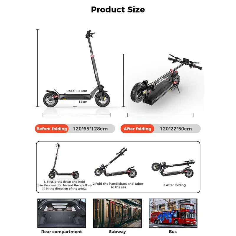 ISCOOTER iX4 Electric Scooter 10 Inch Tire 800W Motor 45km / h Max Speed with 48V 15Ah Battery, Support App - Region B
