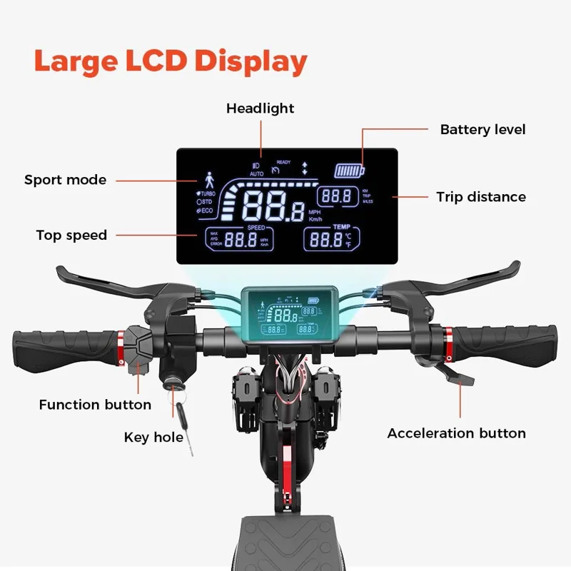 ISCOOTER iX4 Electric Scooter 10 Inch Tire 800W Motor 45km / h Max Speed with 48V 15Ah Battery, Support App - Region B