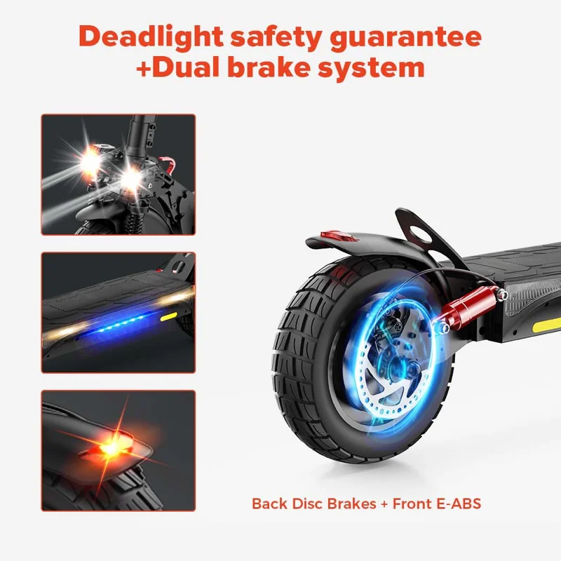 ISCOOTER iX4 Electric Scooter 10 Inch Tire 800W Motor 45km / h Max Speed with 48V 15Ah Battery, Support App - Region B