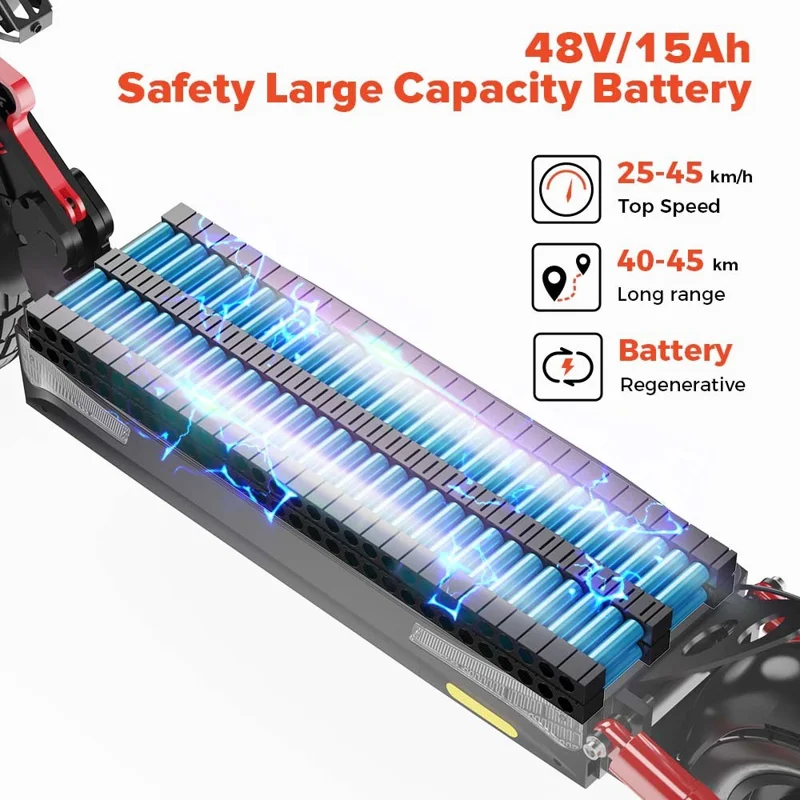 ISCOOTER iX4 Electric Scooter 10 Inch Tire 800W Motor 45km / h Max Speed with 48V 15Ah Battery, Support App - Region B