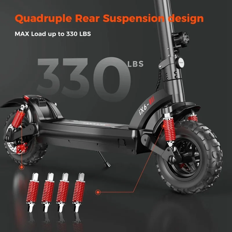 ISCOOTER iX6 11 Inch Tire Off-Road Electric Scooter with NFC 48V 17.5Ah Foldable E-Scooter - Region A