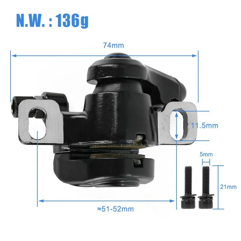 Kit de freins pour trottinette électrique Xiaomi M365 - Plaquettes de frein à disque, étrier, rotor et câble de frein de rechange