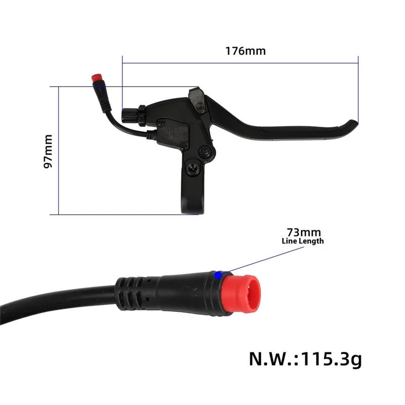 Per KuKirin G2 Pro / G2 Max Set di Leve Freno Sinistra + Destra per Monopattino Elettrico con Funzione di Interruzione dell'Alimentazione