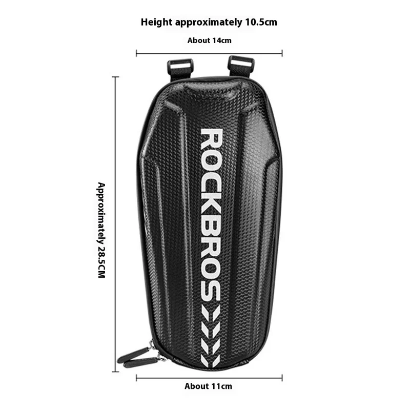 ROCKBROS Bolsa de Manillar Rígida de 3 L Impermeable de Cuero PU para Patinete Eléctrico y Bicicleta de Montaña y Carretera