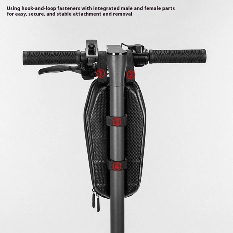 ROCKBROS Bolsa de Manillar Rígida de 3 L Impermeable de Cuero PU para Patinete Eléctrico y Bicicleta de Montaña y Carretera