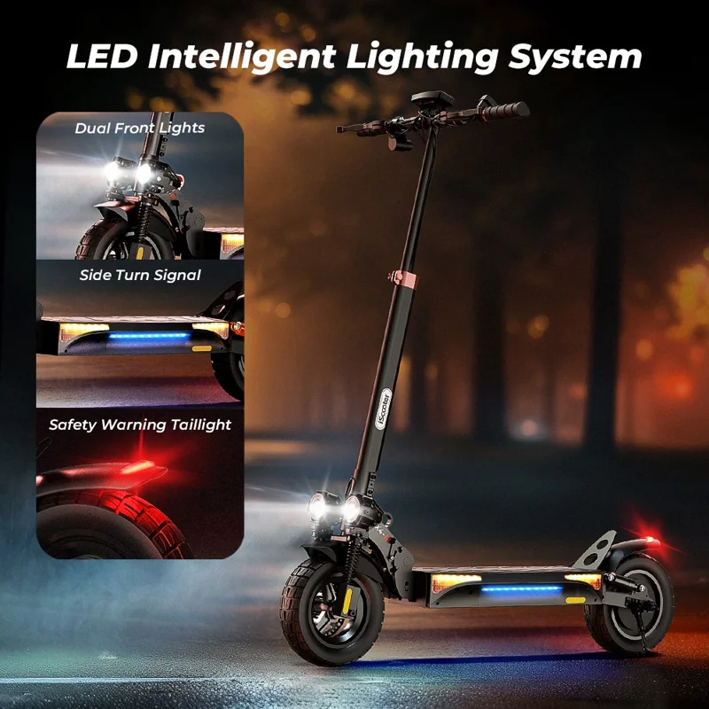 Elektryczny hulajnoga ISCOOTER iX4 48 V 15 Ah, 10-calowa opona, terenowa hulajnoga z aplikacją (wtyk UE) - strefa A