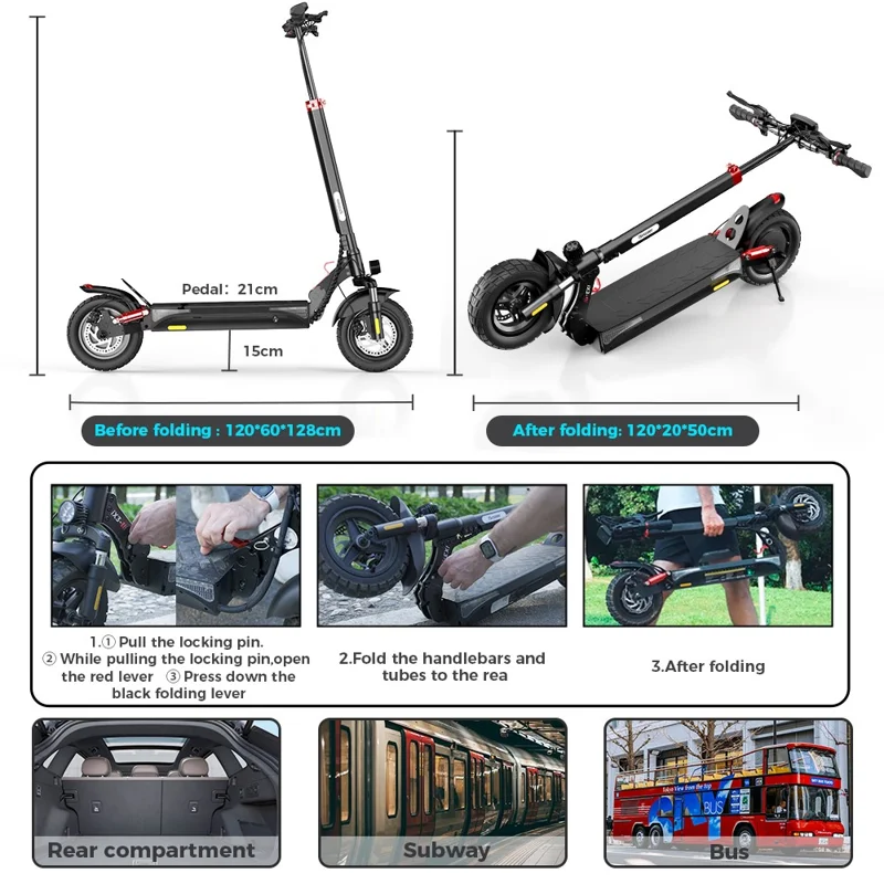 ISCOOTER iX3 48V 10Ah Electric Scooter 10 Inch Off-Road Scooter with APP (EU Plug) - Area A