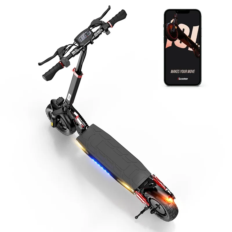 ISCOOTER iX3 48V 10Ah Electric Scooter 10 Inch Off-Road Scooter with APP (EU Plug) - Area A