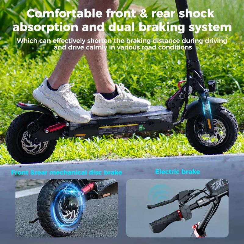 ISCOOTER iX3 48V 10Ah Electric Scooter 10 Inch Off-Road Scooter with APP (EU Plug) - Area A