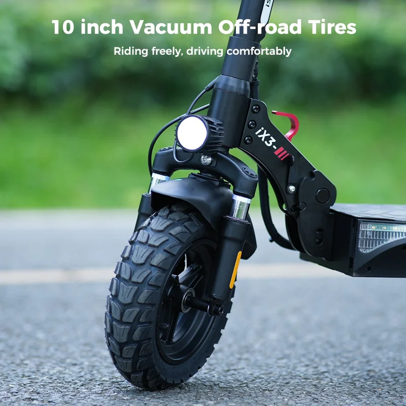 ISCOOTER iX3 48V 10Ah Electric Scooter 10 Inch Off-Road Scooter with APP (EU Plug) - Area A