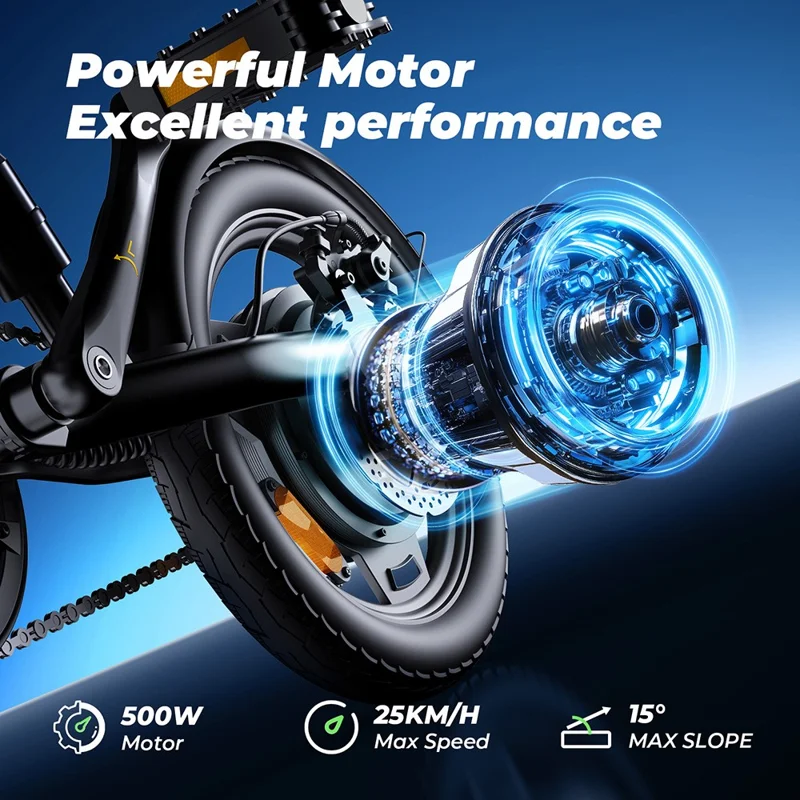 ISCOOTER EB01 500W Motor Elektroroller mit intelligentem LCD-Display und 36V 7,8Ah Akku, max. 25 km/h – Schwarz