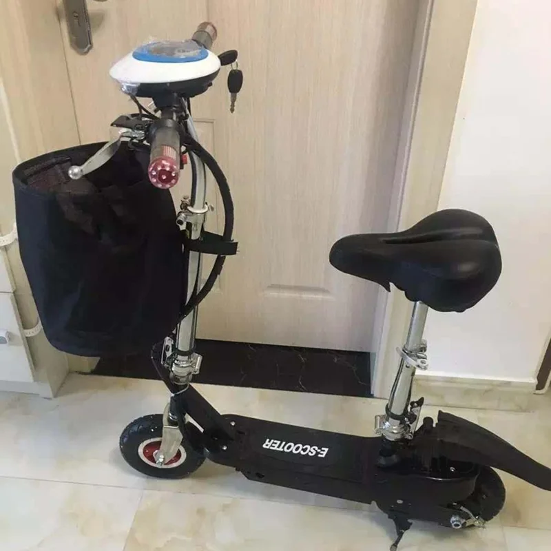 AX-001 36V 5Ah Foldable Electric Scooter with Basket 8 Inch Pneumatic Solid Wheels 11-16km Range for Commuting - Black