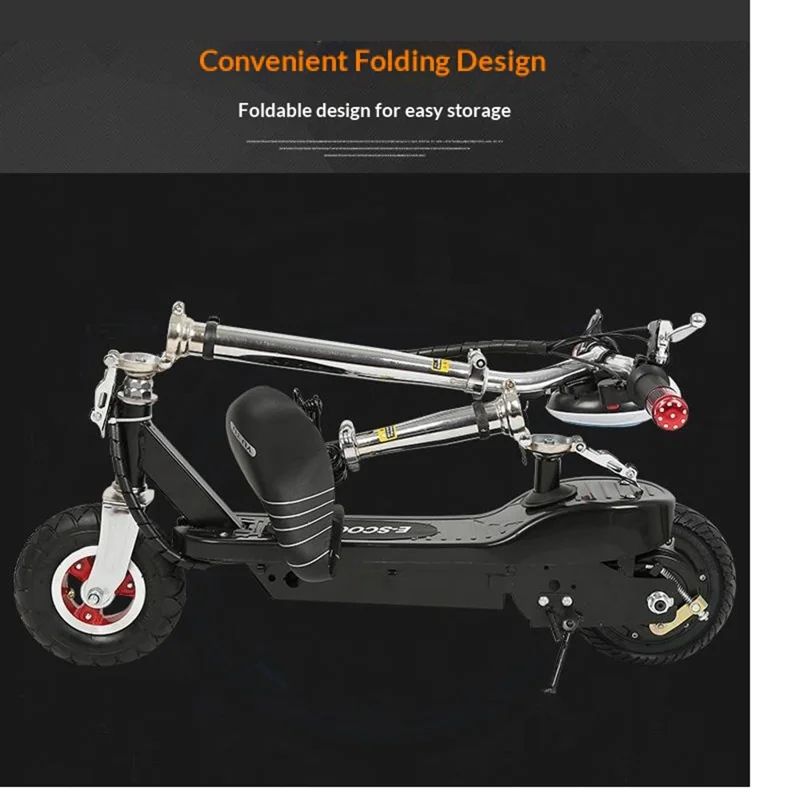 AX-001 36V 5Ah Foldable Electric Scooter with Basket 8 Inch Pneumatic Solid Wheels 11-16km Range for Commuting - Black