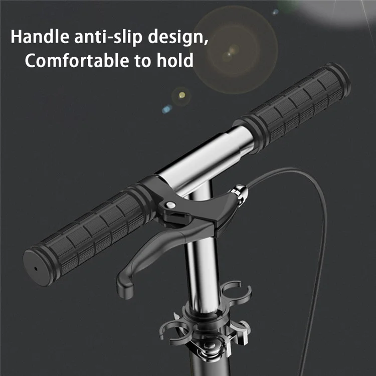 Trottinette pliable à freinage sûr de 8 pouces pour adultes (version à double frein) - Noir