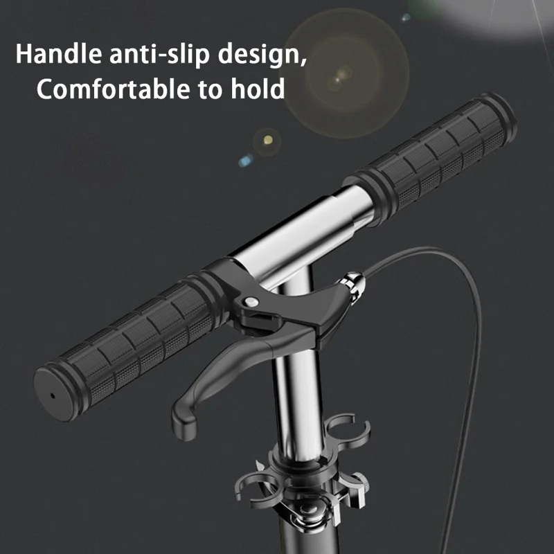 883 Adults 8-Inch Foldable Iron Scooter Light Up Wheels (Single Brake Version) - White