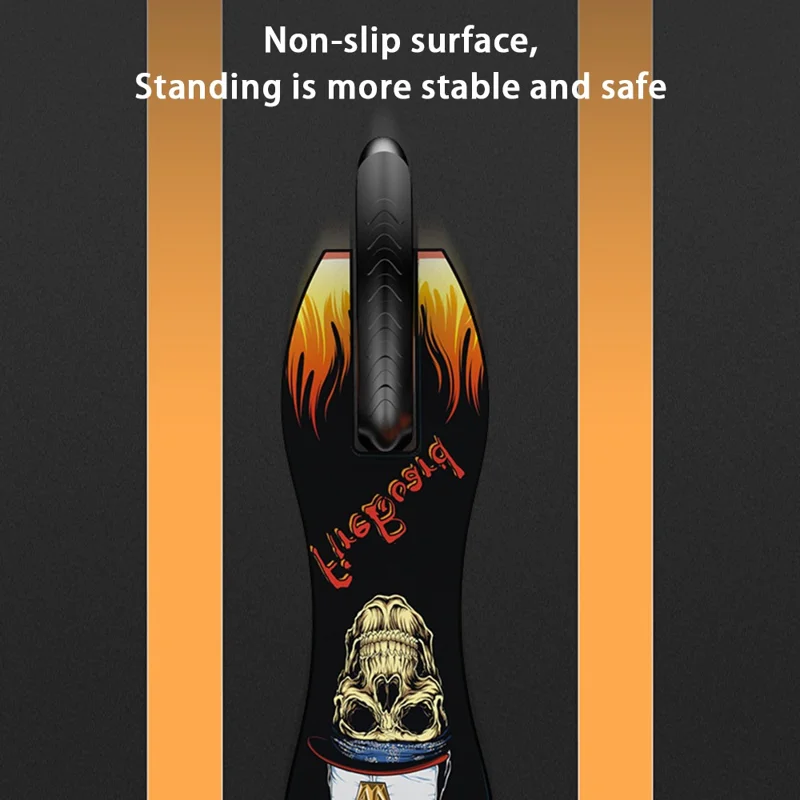 883 Adults 8-Inch Foldable Iron Scooter Light Up Wheels (Single Brake Version) - White