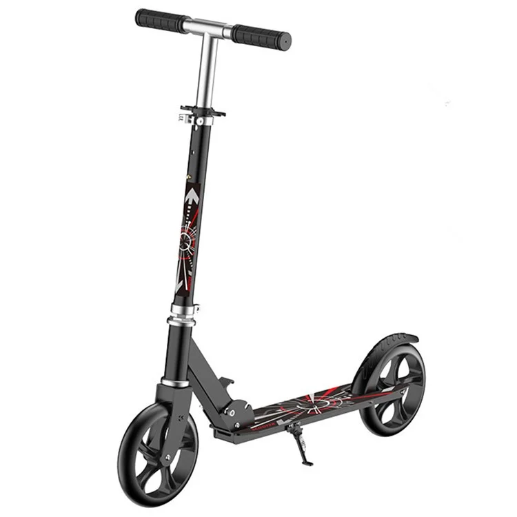 888888 Aluminum Alloy Commuting Foldable Scooter (200 Thickened Version) - Black