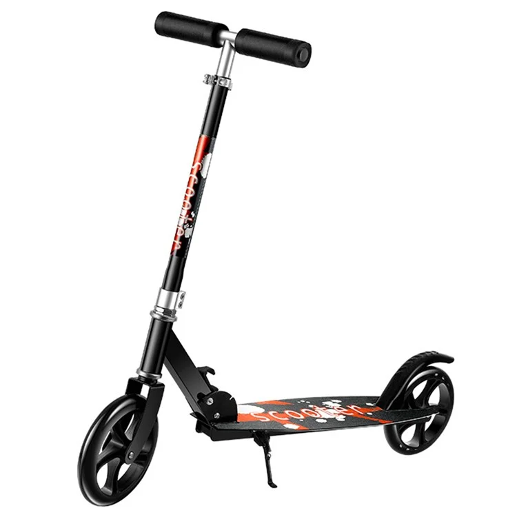 888888 Commuting Foldable Aluminum Alloy Scooter (200 Widened Version) - Black