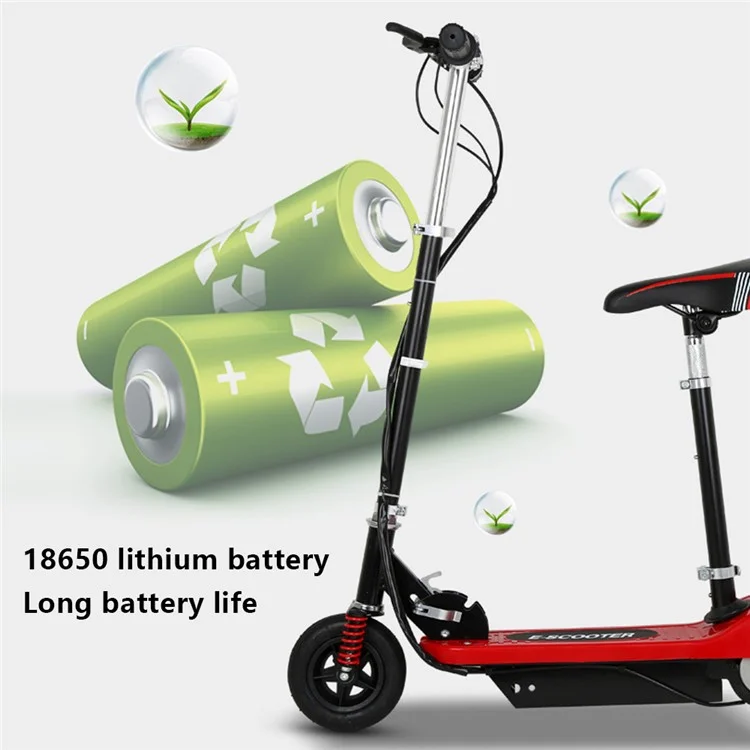 100-240V Shock-absorbing 15km / h Folding Electric Scooter with Anti-explosion Rubber Tire, EU Plug