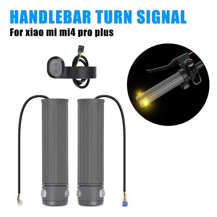 LYP4056 Par de Puños de Manillar para Patinete Eléctrico Xiaomi 4 Pro Plus / 4 Pro Max con Señal de Giro