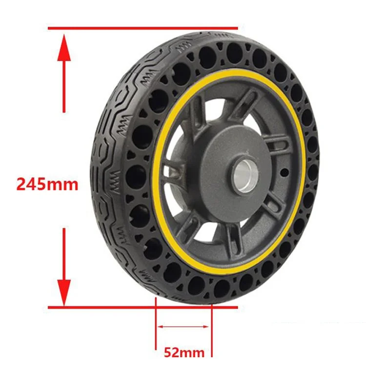 60 / 70-6.5 Scooter Pneu Tubeless À Prova De Explosão À Prova De Explosão De Bicicleta De Bicicleta Roda Sólida Resistente Ao Desgaste Para NINEBOT MAX G30 - Amarelo