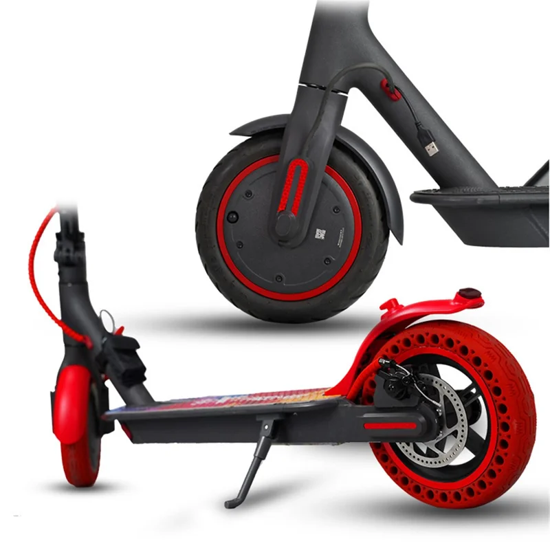 Electric Scooter Wheel Hubs Protective Reflective Sticker for Xiaomi Mijia M365/M365 Pro - Yellow