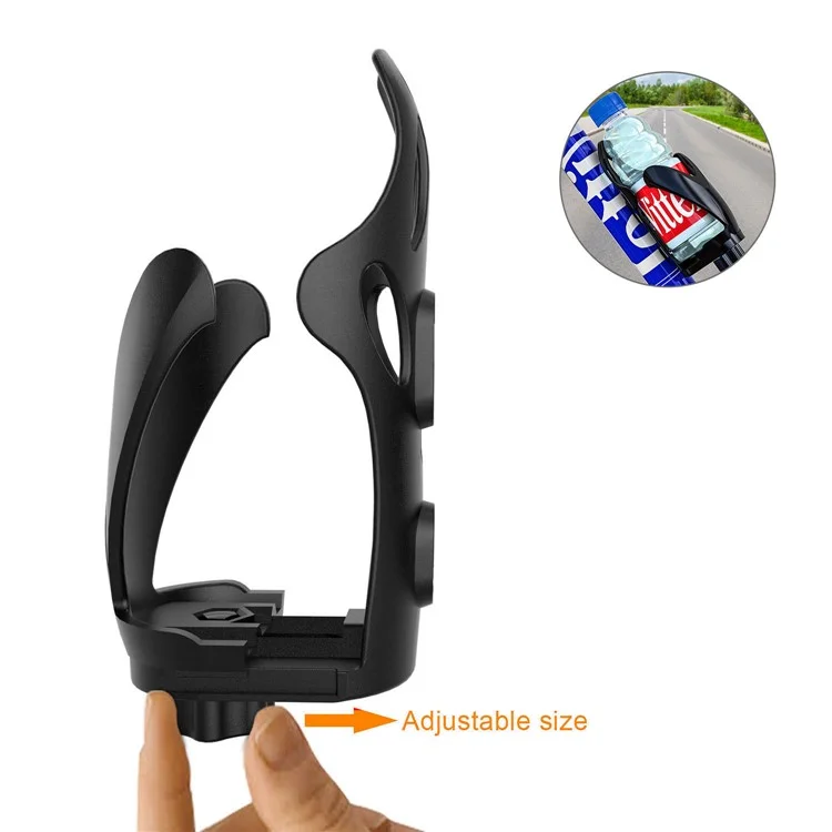 ZH-1080C1 Adjustable Bicycle Water Bottle Holder Cycling Bottle Holder Cage - Black