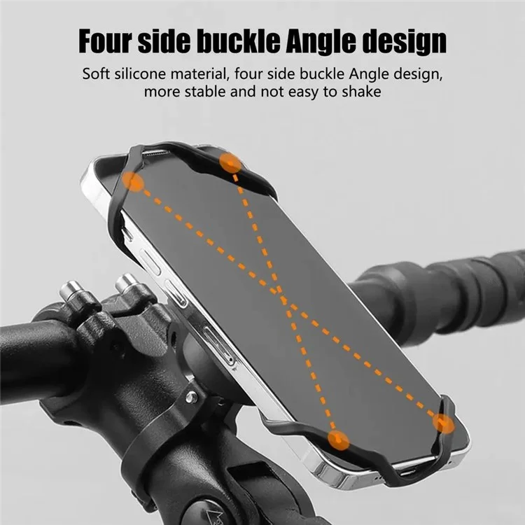 BENGGUO BG-1119 Fahrrad-Handyhalterung, Lenker-Handyhalter aus Silikon