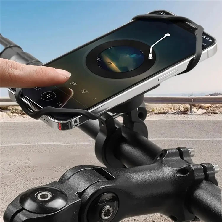 BENGGUO BG-1119 Fahrrad-Handyhalterung, Lenker-Handyhalter aus Silikon