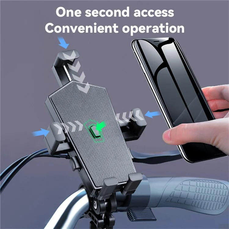 Bengguo BG-1111 Support de Téléphone de Téléphone Rotary Electric Bike Phone Stand Pour un Téléphone de 4 à 7 Pouces - Vélo / Noir