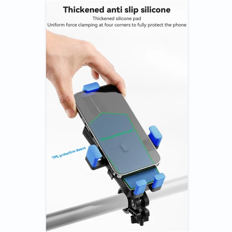 Bengguo BG-1111 Support de Téléphone de Téléphone Rotary Electric Bike Phone Stand Pour un Téléphone de 4 à 7 Pouces - Vélo / Noir