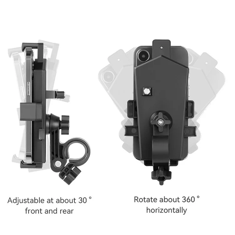 Bengguo BG-1111 Support de Téléphone de Téléphone Rotary Electric Bike Phone Stand Pour un Téléphone de 4 à 7 Pouces - Vélo / Noir