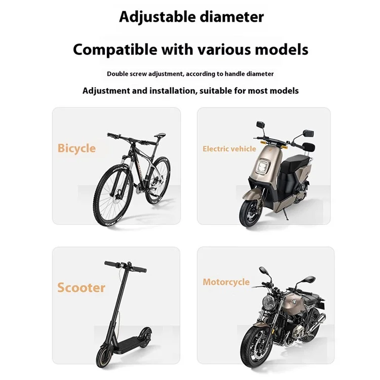 Motocicleta Dudao F7C Phone Mount One Operation Phone Ocorrente Por 4,7-7,2 Polegadas Telefone - Espelho da Vista Traseira