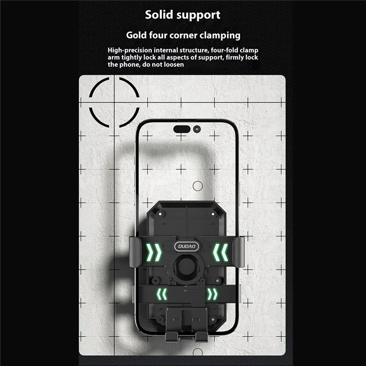 Motocicleta Dudao F7C Phone Mount One Operation Phone Ocorrente Por 4,7-7,2 Polegadas Telefone - Espelho da Vista Traseira