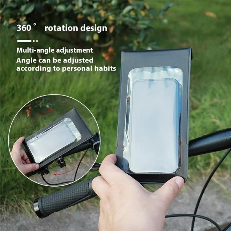BG-2915 Bicycle Handlebar Rotatable Waterproof HD Touchscreen 4.7-6.5 Inch Phone Holder
