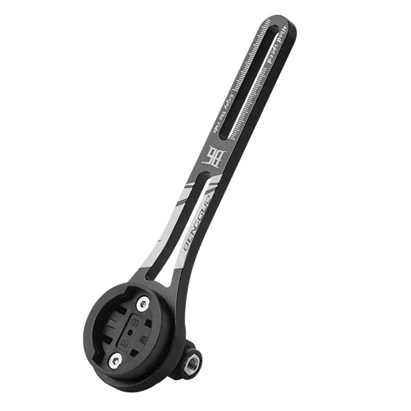 BENGGUO BG-2123 Supporto per computer da bici Garmin Bryton Cateye in lega di alluminio - Nero